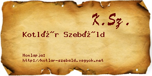 Kotlár Szebáld névjegykártya